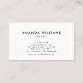 Carte de visite artistique Abstrait moderne (Dos)