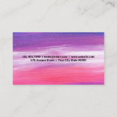 Carte De Visite Artistique | Art moderne Peinture Tissus (Dos)