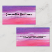 Carte De Visite Artistique | Art moderne Peinture Tissus (Devant / Derrière)