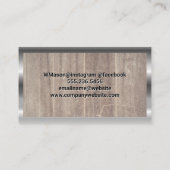 Carte De Visite Artistique brossé | Bois | Ciseaux (Dos)