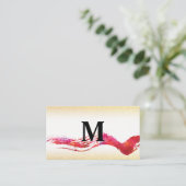 Carte De Visite Artistique brossé | Étincelle dorée (Debout devant)