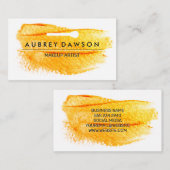 Carte De Visite Artistique brossé | Icône Brosse maquillage (Devant / Derrière)