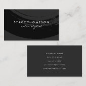 Carte De Visite Artistique brossé noir sur noir (Devant / Derrière)