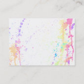 Carte De Visite Artistique couru par aquarelle (Dos)