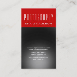 Carte de visite artistique de photographie rouge g