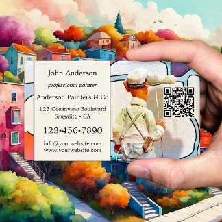 Carte de visite artistique fantaisiste pour peintr