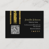 Carte de visite artistique noir et or de luxe (Dos)