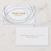 Carte De Visite Artistique | Parties scintillant argentée (Devant / Derrière)