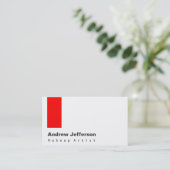 Carte de visite artistique professionnel blanc gri (Debout devant)