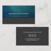Carte de visite artistique professionnel Blue Grey (Devant / Derrière)