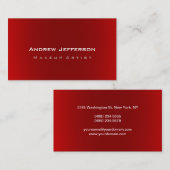 Carte de visite artistique professionnel sophistiq (Devant / Derrière)