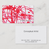 Carte De Visite Artistique | Rouge II (Devant / Derrière)