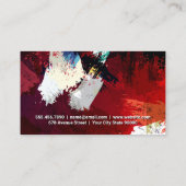 Carte De Visite Artistique | Texture d'art moderne (Dos)