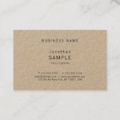 Carte De Visite Artistique unique moderne de vrai d'emballage (Dos)