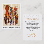 Carte de visite artistique unique pour des (Devant / Derrière)