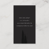 Carte De Visite Artistique vertical brossé avec Monogramme (Dos)