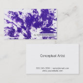 Carte De Visite Artistique | Violet (Devant / Derrière)