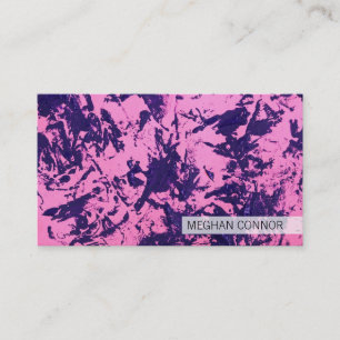 Carte De Visite Artistique Violet/rose