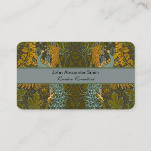 Carte De Visite Arts and Crafts Walter Crane Motif Paon