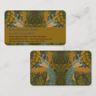 Carte De Visite Arts and Crafts Walter Crane Motif Paon
