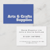 Carte De Visite Arts & Artisanat Gras & Clair Fournitures Concepti (Devant / Derrière)