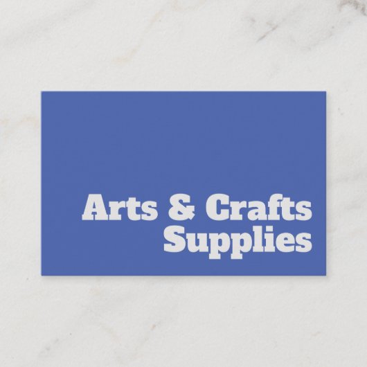 Carte De Visite Arts & Artisanat Gras & Clair Fournitures Concepti (Devant)