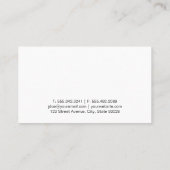 Carte De Visite Arts culinaires | Chef exécutif | CUISINE (Dos)