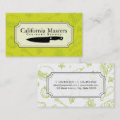 Carte De Visite Arts culinaires | Chef | Icônes alimentaires (Devant / Derrière)