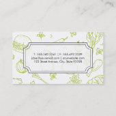 Carte De Visite Arts culinaires | Chef | Icônes alimentaires (Dos)