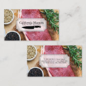 Carte De Visite Arts culinaires | Chef | Steak et Herbes (Devant / Derrière)