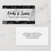 Carte De Visite Arts culinaires | Illustrations de fines herbes d' (Devant / Derrière)