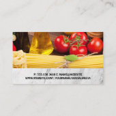 Carte De Visite Arts culinaires | Tomates Pastas (Dos)