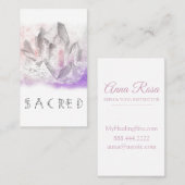 Carte De Visite Arts curatifs d'aquarelle sacrée de cristal de *~* (Devant / Derrière)