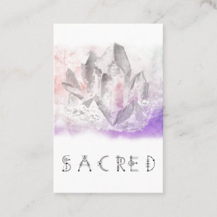 Carte De Visite Arts de thérapie par les cristaux d'aquarelle de