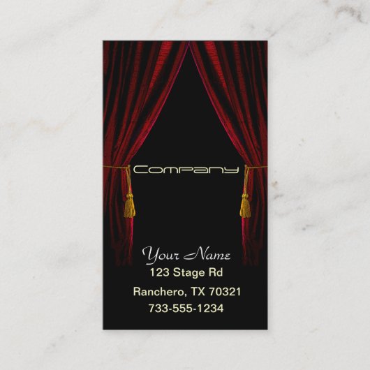 Carte De Visite Arts du spectacle (Devant)