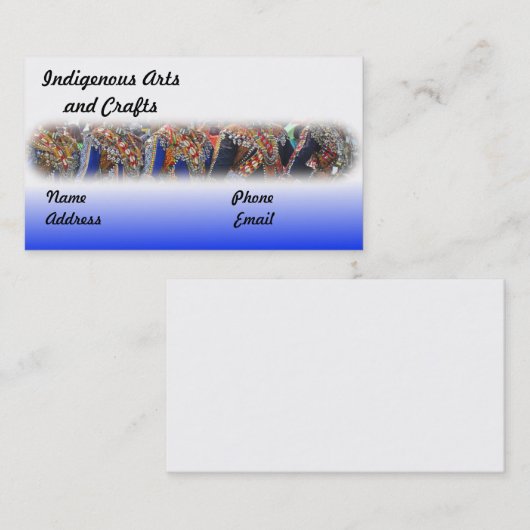 Carte De Visite Arts et métiers d'art autochtones et autochtones (Devant / Derrière)