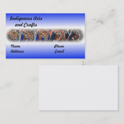 Carte De Visite Arts et métiers d'art autochtones et autochtones (Devant / Derrière)
