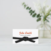 Carte De Visite Arts martiaux Black Belt Dojo Professionnel (Debout devant)