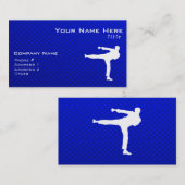 Carte De Visite Arts martiaux bleus (Devant / Derrière)