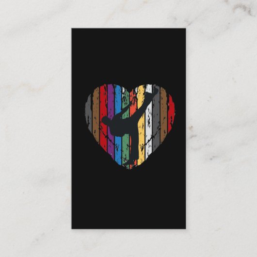 Carte De Visite Arts martiaux Karate Fighter Belt Couleurs (Devant)