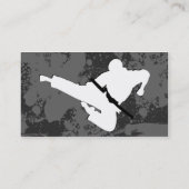 Carte De Visite arts martiaux : silhouettes grunges : (Dos)