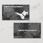 Carte De Visite arts martiaux : silhouettes grunges : (Devant / Derrière)