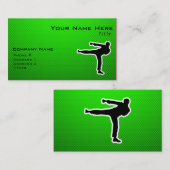 Carte De Visite Arts martiaux verts (Devant / Derrière)