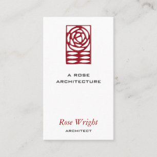 Carte De Visite Arts roses et architecte de métiers