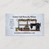 Carte De Visite Arts rustiques de couture sur bleu clair (Devant)