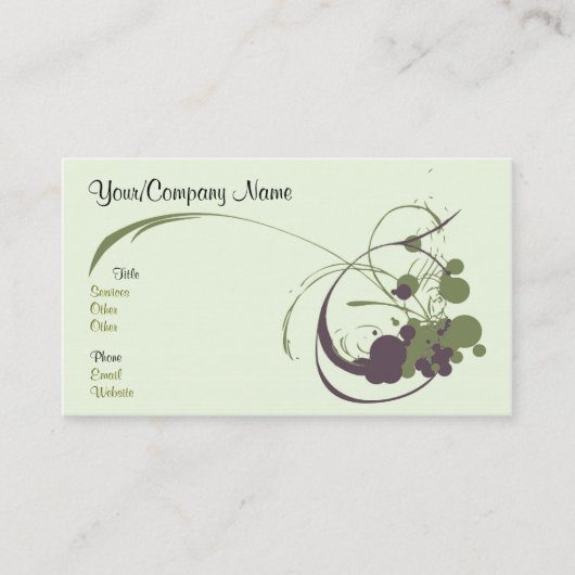 Carte de visite Artsy (Devant)