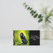 Carte De Visite Artsy Abstrait Jungle Gorilla (Debout devant)