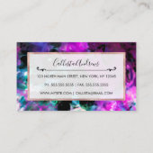 Carte De Visite Artsy Abstrait moderne noir pourpre teint teinture (Dos)