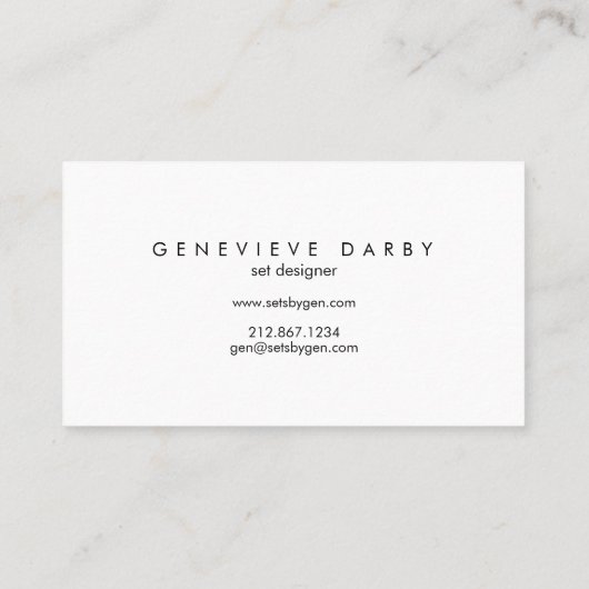 Carte De Visite Artsy Black Paint Stroke Script Abstrait (Dos)