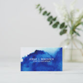 Carte De Visite Artsy Blue/Watercolor Pastel (Debout devant)